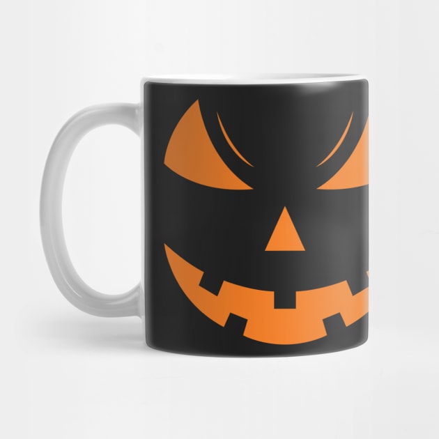 Halloween Scary Evil Pumpkin Funny Pumpkin Head by ChicGraphix